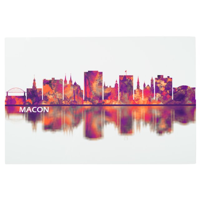 マコンジョージアスカイライン メタルプリント (正面)