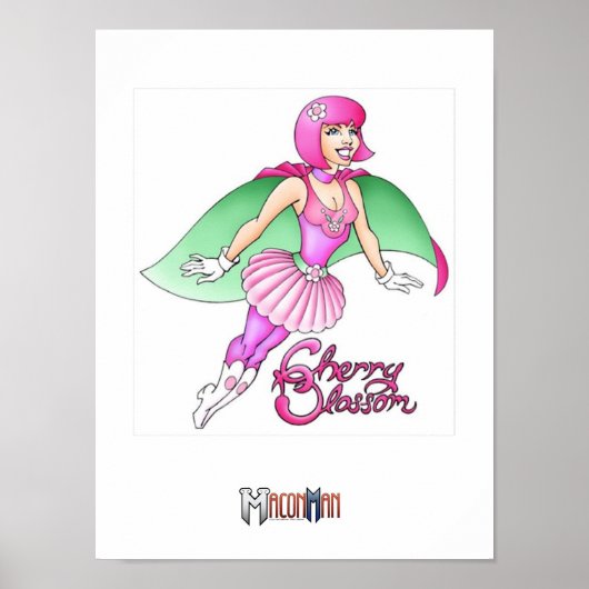 マコンマンさくらんぼブロッサムポスター ポスター (正面)