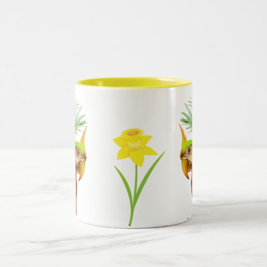 マコーとパーム葉の ツートーンマグカップ (中央)