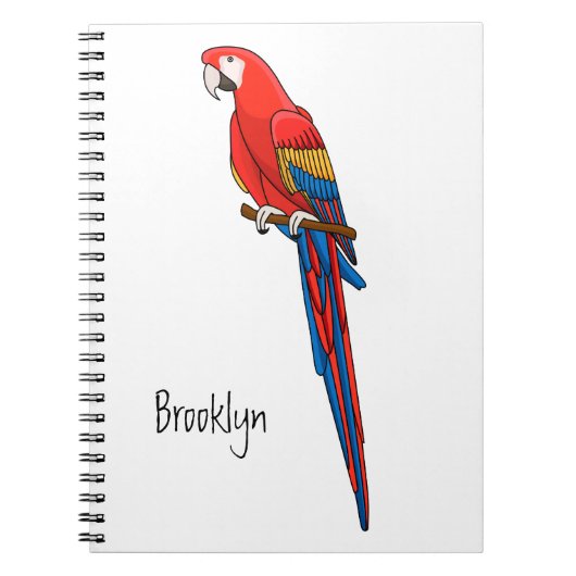 マコーオウムイラストレーション ノートブック (正面)