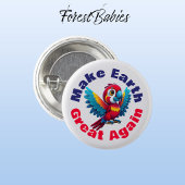 マコーオウム野生生物鳥、再び地球を素晴らし作る 缶バッジ