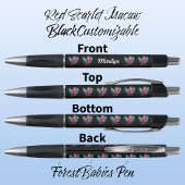 マコーオウム、トロピカルバードサファリアニマルブラック🦜 ボールペン