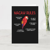 マコーオーナーギフトバードスカーレットマコーオウム愛好家 カード (正面)