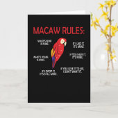 マコーオーナーギフトバードスカーレットマコーオウム愛好家 カード (黄色い花)