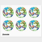 マコージャングルステッカー ラウンドシール (シート)