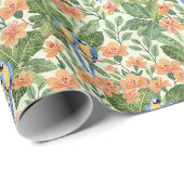 マコージャングルトロピカルウォーター色 ラッピングペーパー (ロールコーナー)