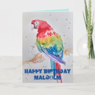 マコーパカラフルロットウォーター色メンズ誕生日 カード