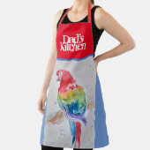 マコーパカラフルロットバードウォーター色パパキッチン エプロン (インサイチュ)