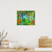 マコーパロットジャングルウォーター絵画カラーのポスター ポスター (キッチン)