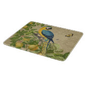 マコーブルーイエロートロピカルジャングルアンティーク カッティングボード (角)