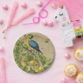 マコーブルーイエロートロピカルジャングルアンティーク ペーパープレート (パーティー)