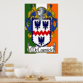 マコーミックコートオブアームズアイリッシュフラッグプリント ポスター (キッチン)