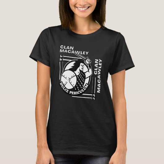 マコーリー氏族ゲール語モットー剣士 Tシャツ (正面)