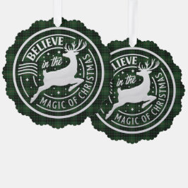 マコーリー狩り古代スコットランドタータンチェッククリスマス オーナメントカード