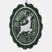 マコーリー狩り古代スコットランドタータンチェッククリスマス オーナメントカード (左)