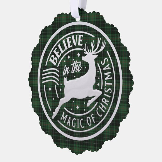 マコーリー狩り古代スコットランドタータンチェッククリスマス オーナメントカード (左)