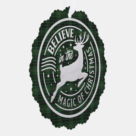 マコーリー狩り古代スコットランドタータンチェッククリスマス オーナメントカード (右)