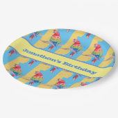 マコー・パカラフルロット・ボーイズ誕生日青 ペーパープレート (アングル)