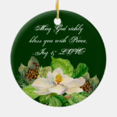 マゴニアNパインコーンダマスクリスマスオーナメント セラミックオーナメント (裏面)