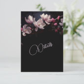 マゴリア 3D フラワー ブラック フローラル ディテール エンクロージャーカード (スタンド正面)