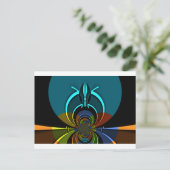 マサイカラフルシールドデザイン ポストカード (スタンド正面)