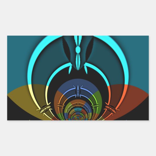 マサイカラーズハクナマタタ 長方形シール (正面)