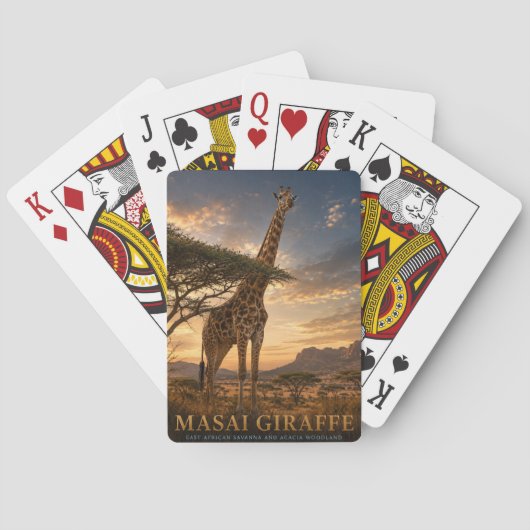 マサイギラフサバンナANIMALSポーカー トランプ (裏面)