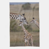 マサイギラフ (Giraffa tippelskirchi) キッチンタオル (縦)