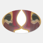 マサイトライバルワールアートプリント 楕円形シール (正面)