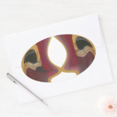 マサイトライバルワールアートプリント 楕円形シール (封筒)