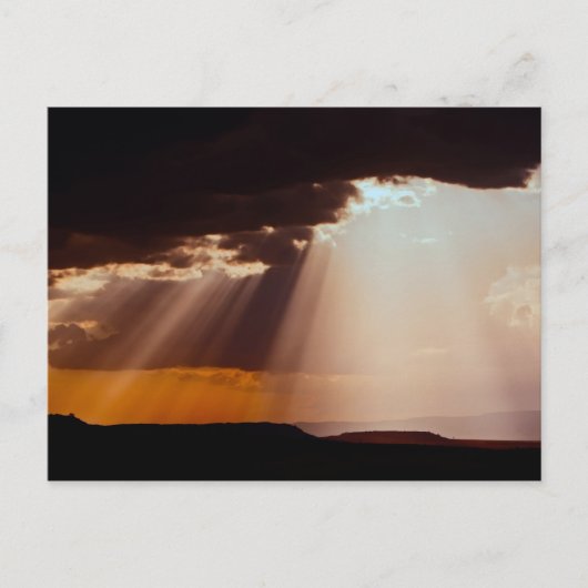 マサイマラに沈む太陽。2 ポストカード (正面)