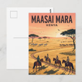 マサイマラ国立保護区 ケニア ポストカード (正面/裏面)