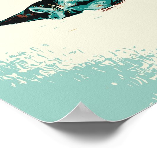 マサイマラ国立公園のケニアのヒポタマス ポスター (角)