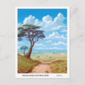 マサイマラ国立公園ケニアヴィンテージ旅行 ポストカード (正面)