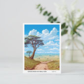 マサイマラ国立公園ケニアヴィンテージ旅行 ポストカード (スタンド正面)