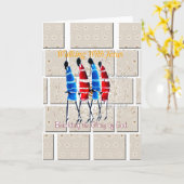 マサイモランスクリスチャンアートプリント カード (黄色い花)