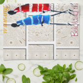 マサイモランスクリスチャンアートプリント キッチンタオル (折り畳み)