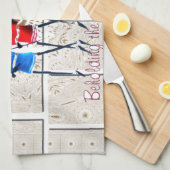 マサイモランスクリスチャンアートプリント キッチンタオル (四つ折り)