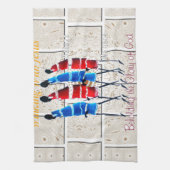 マサイモランスクリスチャンアートプリント キッチンタオル (縦)