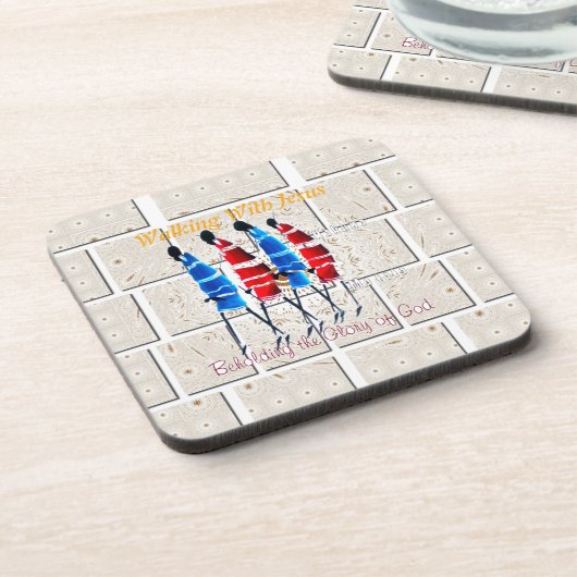 マサイモランスクリスチャンアートプリント コースター (左側)