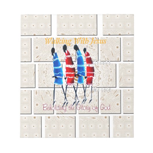 マサイモランスクリスチャンアートプリント ノートパッド (正面)