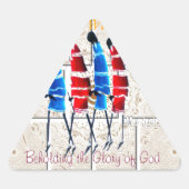 マサイモランスクリスチャンアートプリント 三角形シール (正面)