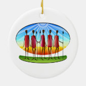 マサイ人メンズスペアーズクワンザ セラミックオーナメント (裏面)