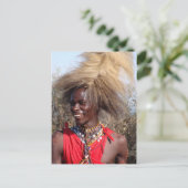 マサイ戦士–1 ポストカード (スタンド正面)