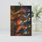 マサイ族のアフリカ ダンス - 感謝カード (スタンド正面)