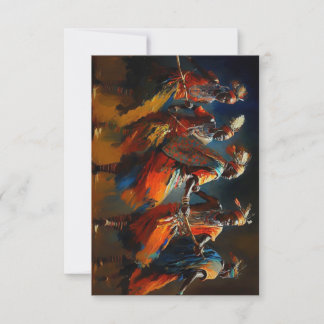 マサイ族のアフリカ ダンス - 感謝カード