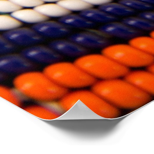 マサイ族のビーズ模様 ポスター (角)