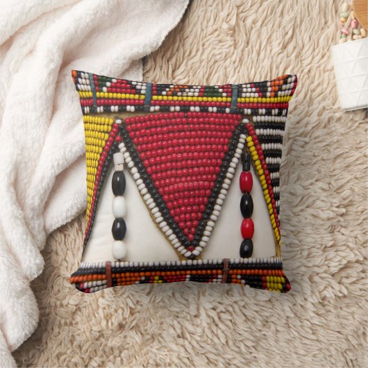 マサイ族のベドワーク クッション (ブランケット)