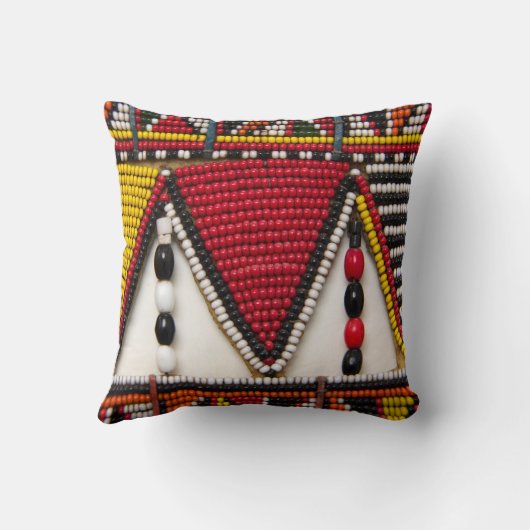 マサイ族のベドワーク クッション (裏面)