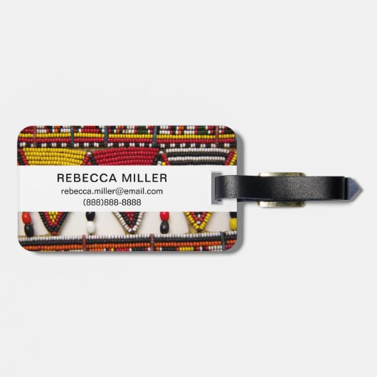 マサイ族の仲間 ラゲッジタグ (裏面横)